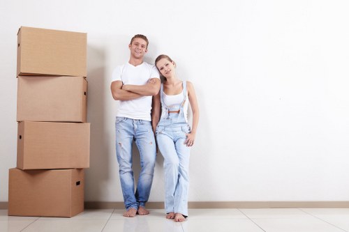 Commercial moving team planning a business relocation in Harefield