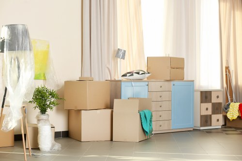 Removal team preparing a home move in Harefield