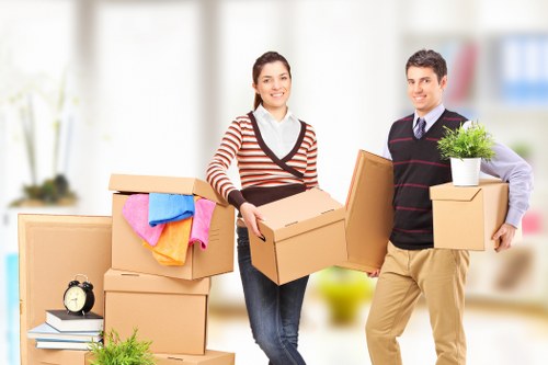 House removals team helping with a Harefield home move