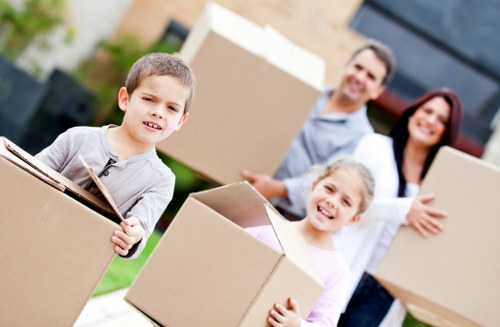 Unpacking boxes and organising a new home in Harefield