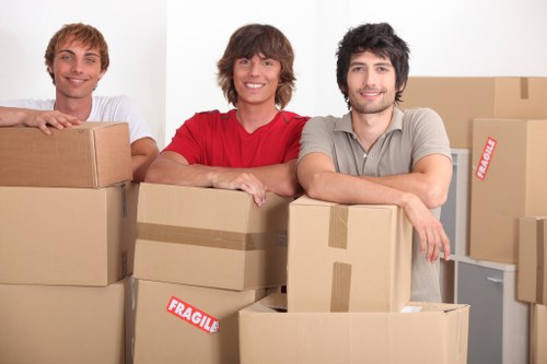 Business relocation vehicles and equipment used for commercial moves in Harefield