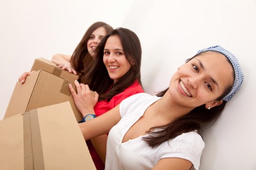 Local movers handling access challenges during a Harefield business relocation