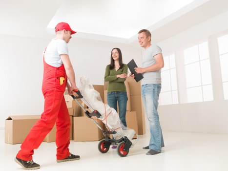 Health and safety review during a van moving job