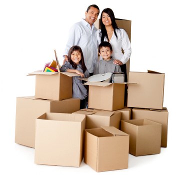 Careful loading of household items for a Harefield relocation