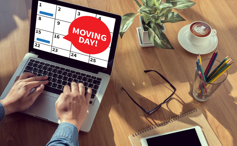 Moving crew handling office relocation logistics